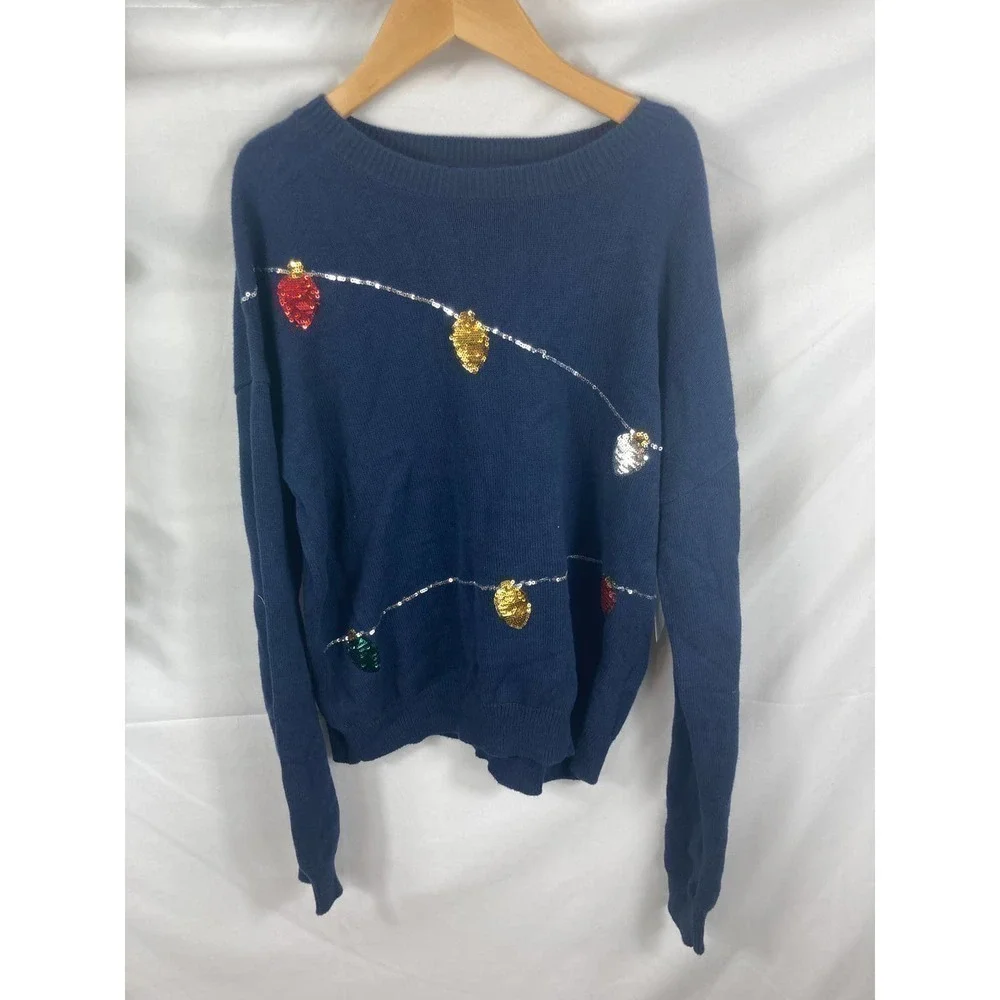 NWT Harper Canyon Holiday Lights Knit Sweater